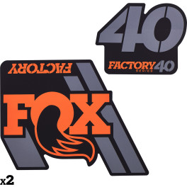 Fox Adhesivo 40 F-s Logo Naranja Negra 