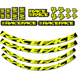 Race Face Kit Adhesivos Ruedas Large Yellow