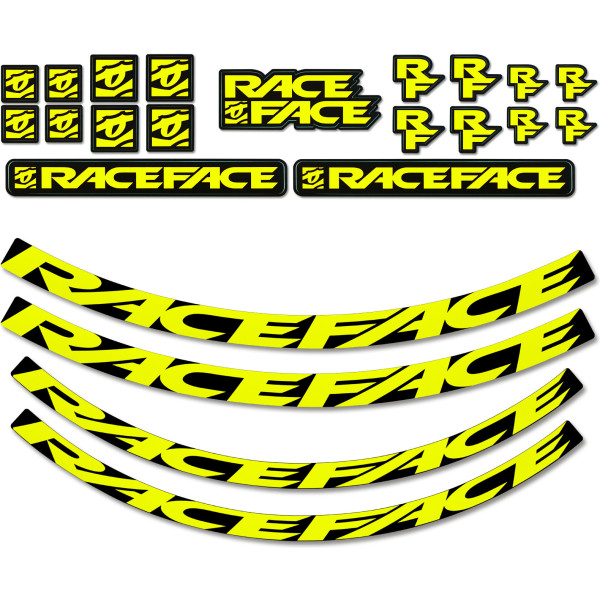 Race Face Kit Adhesivos Ruedas Medium Yellow