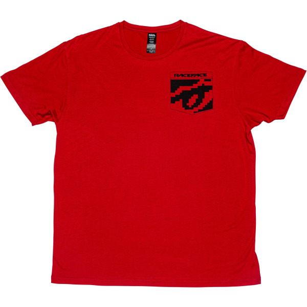 Race Face T-Shirt 8 Bit Pocket Rouge