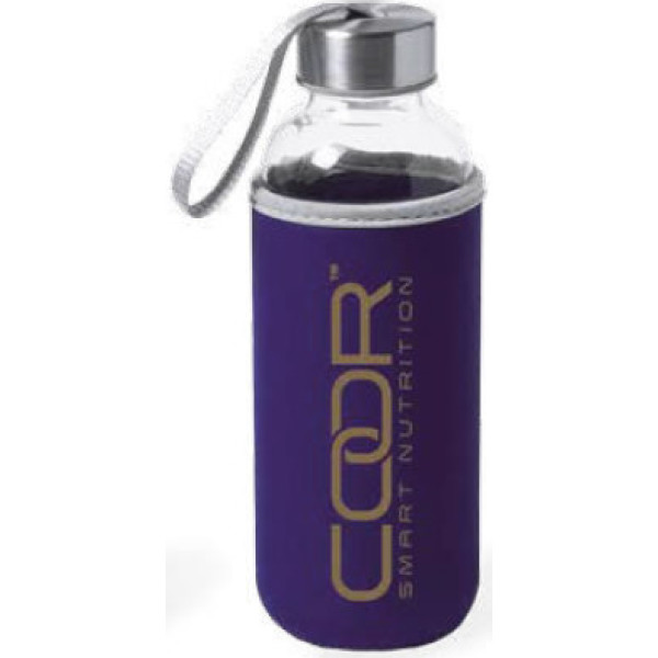 Coor Smart Nutrition by Amix Bottiglia di Vetro 420 Ml Coperchio Lilla