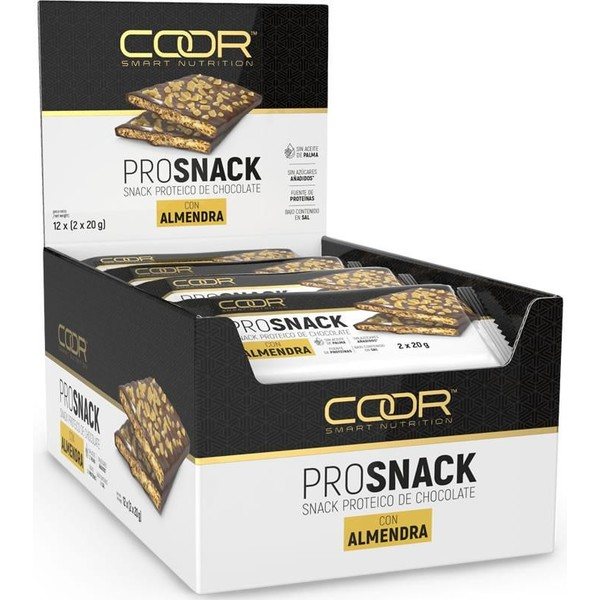 Coor Smart Nutrition Prosnack Met Amandel 12 Repen X 40 Gr