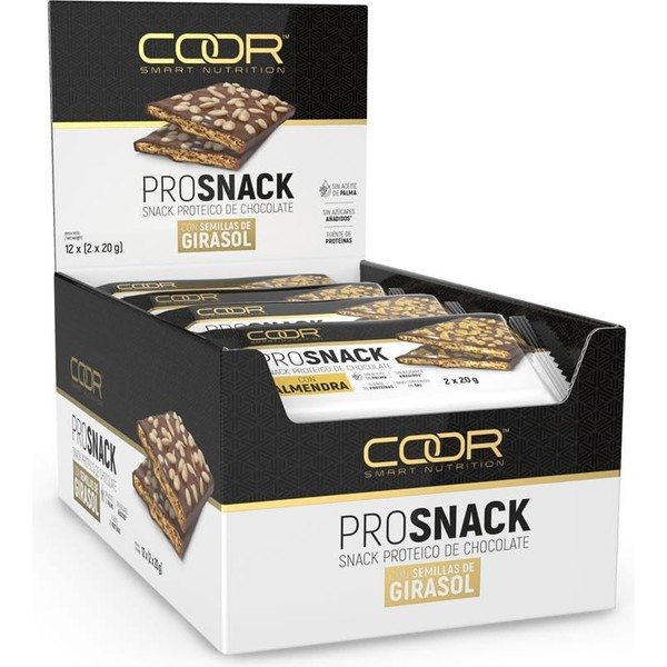 Coor Smart Nutrition Prosnack With Sunflower Seeds 12 Bars X 40 Gr