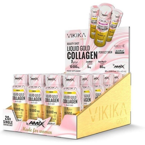 Vikika Gold By Amix Liquid Gold Collagen 20 ampollas x 60 ml