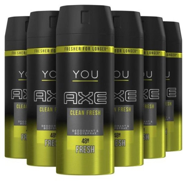 Axe You Clean Fresh Desodorante Pack 6un Vaporizador