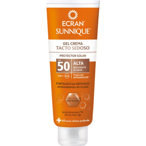 Ecran Sunnique Silk Touch Gel Crème Spf50 250 Ml Unisexe