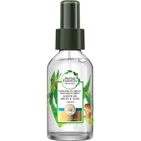 Herbal Essences Botanicals Olio per la riparazione dei capelli di aloe e argan 100 ml unisex