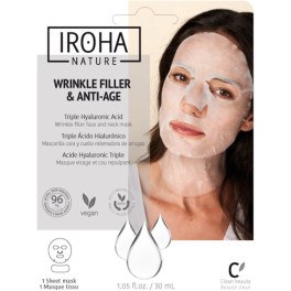 Iroha Nature Preenchimento de rugas e máscara anti-idade para rosto e pescoço 30 unissex