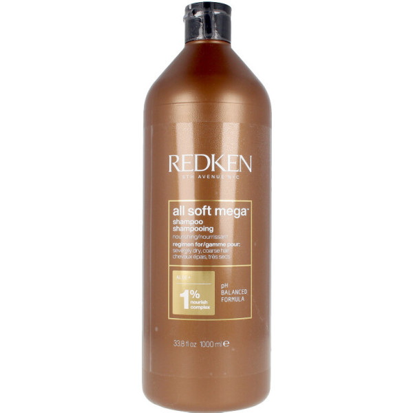 Redken All Soft Mega Shampoo Nourishment For Severely Dry Hair 1000 Unisex