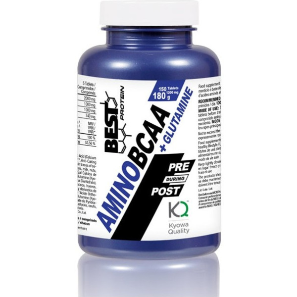 Meilleure protéine Aminobcaa + glutamine 150 capsules