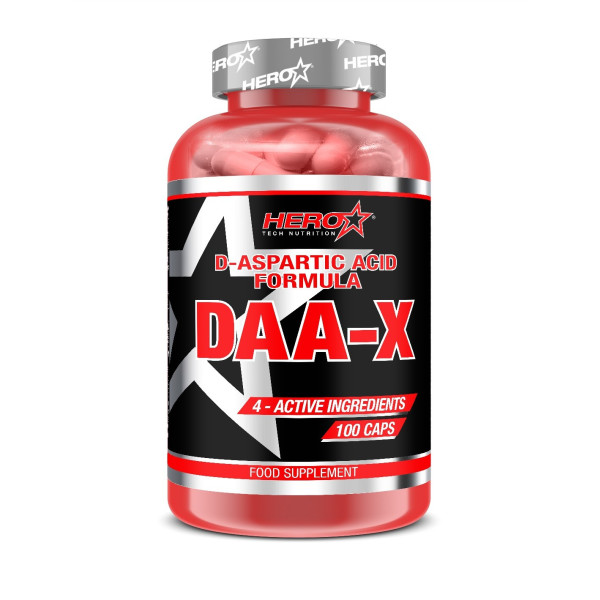 Hero Tech Nutrition Daa-x (formule d'acide d-aspartique) 100 capsules