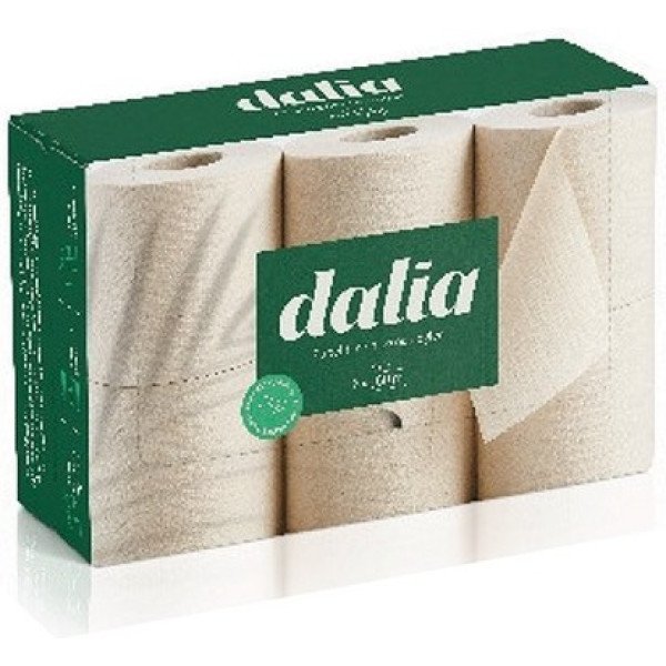 Dalia Pack 6 Bio-Doppelschicht-Toilettenpapierrollen