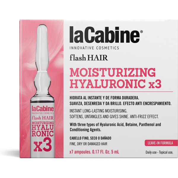 Idratante all'acido ialuronico per capelli La Cabine Flash 7 x 5 ml unisex