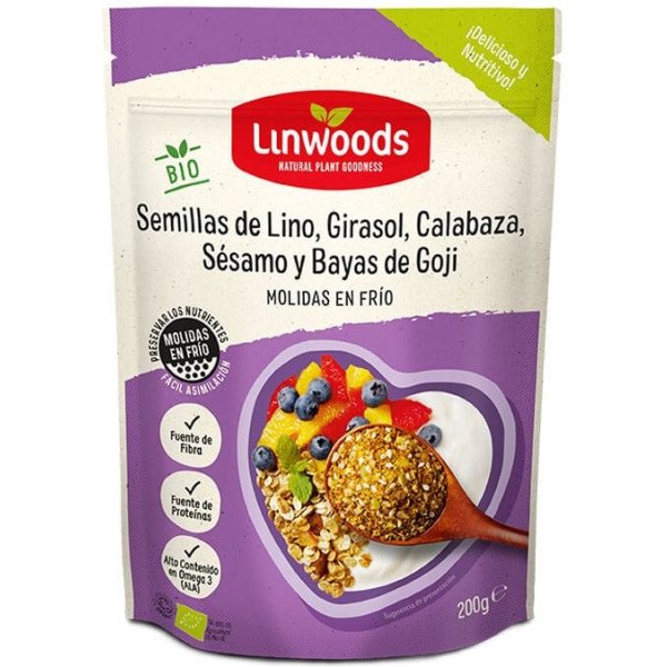 Linwoods Semi di Lino - Girasole - Zucca - Sesamo - Goji Bio 200 Gr
