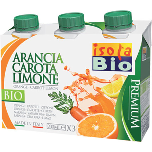 Isolabio Orangen-Karotten-Zitronensaft Bio 3x200 ml