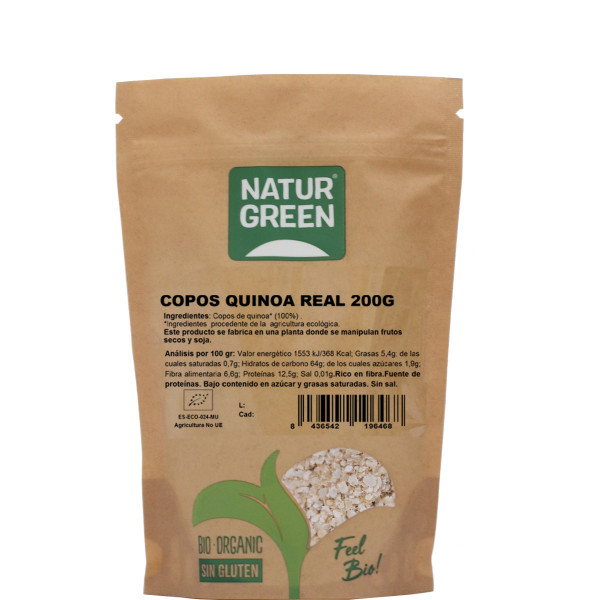 Naturgreen Copos De Quinoa Real Bio 200 Gr