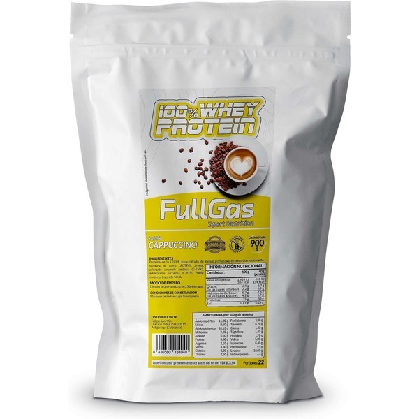Fullgas Sport 100% Whey Protein Concentrate Capuccino 900g