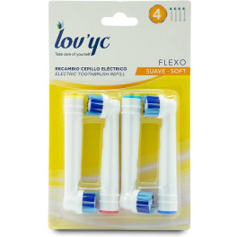 Lovyc Recambio Cepillo Eléctrico Flexo Suave 4 Uds Unisex