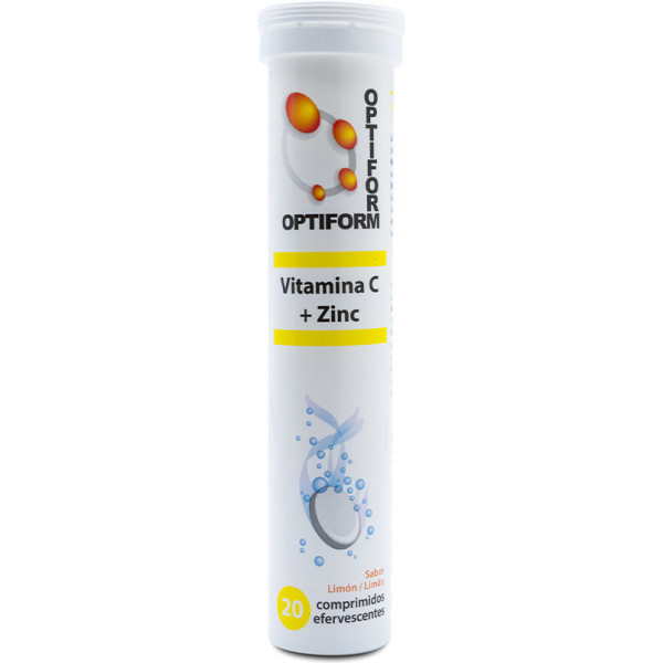 Naturtierra Optiform Vitamina C + Zinc Efervescentes Limón 20 Caps
