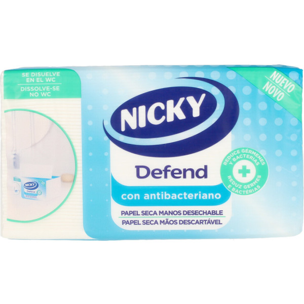 Nicky Defend Anti-bacteriano Papel Secamanos 100 Usos Unisex