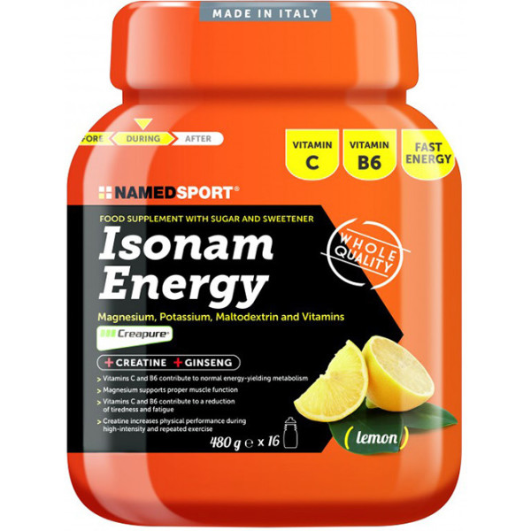 Namedsport Isonam Energy Jar avant/pendant le citron 480 Gr