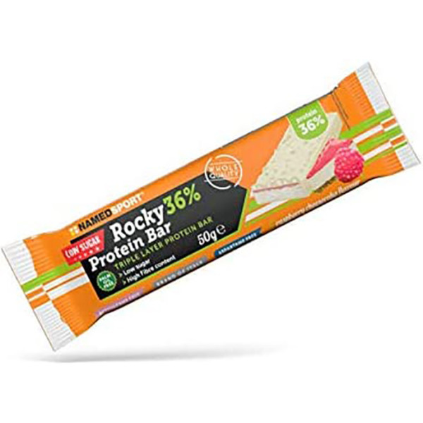Namedsport Rocky Bar 36% Protein Before/After Raspberry Cheesecake 50 Gr (12 Unités)