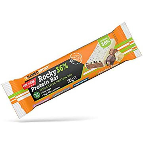 Namedsport Rocky Bar 36% Protein Before/After Triple Chocolate 50 Gr (12 Unités)