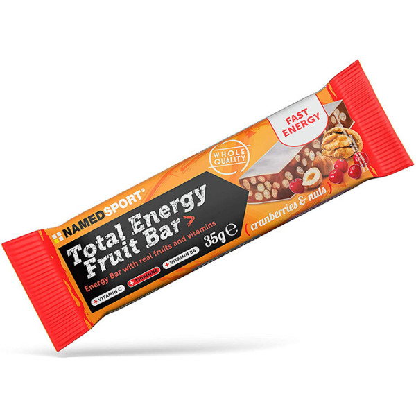Namedsport Total Energy Fruit Bar Before/During Cranberry with Dried Fruit 35g (25 pièces)
