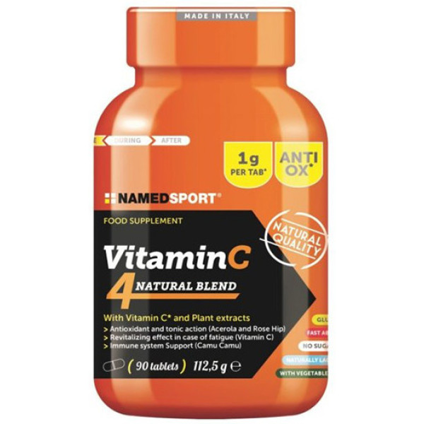 Comprimés de vitamine C Namedsport 4 sources avant/après (90 unités)