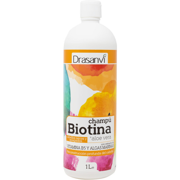 Drasanvi Biotin und Aloe Vera Shampoo - trockenes und sprödes Haar 1000 ml