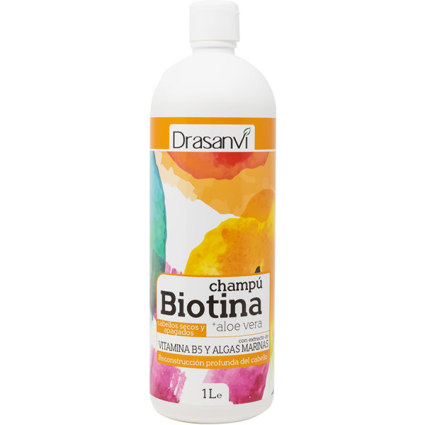 Drasanvi biotine en aloë vera shampoo - droog en los haar 1000 ml
