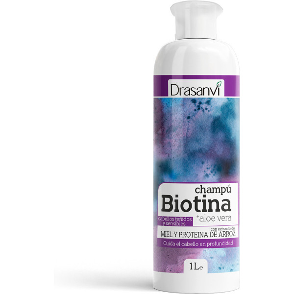 Drasanvi Biotine en Aloë Vera Shampoo - Geverfd en Gevoelig Haar 1000 Ml