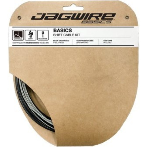 Jagwire Basic Kit câble de dérailleur et couvercle noir