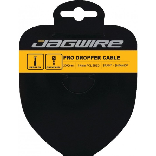 Jagwire Cable Tige de Selle Télescopique Pro Polished Stain 0.8x2000mm