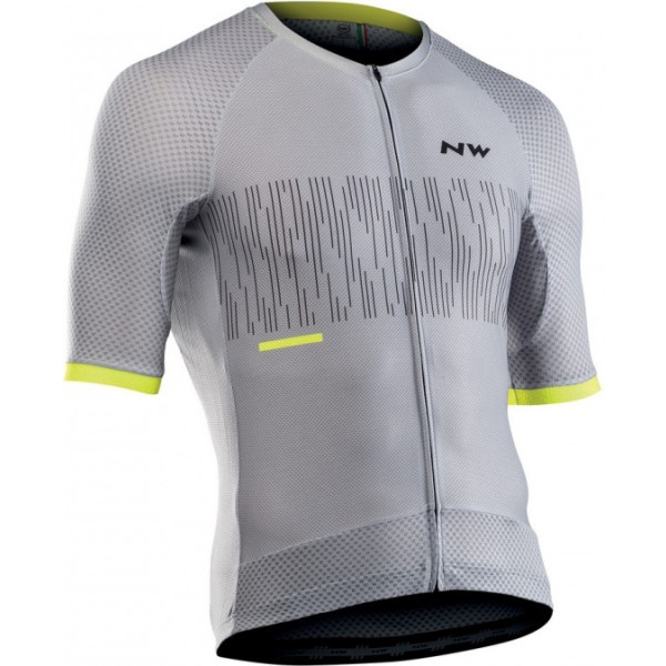 Northwave Maillots M/c Storm Air Gris-amarillo