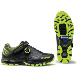Northwave Zapatillas Spider Plus 2 Negra Amarilla Fluo