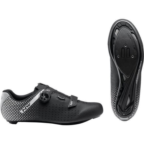 Chaussures Northwave Core Plus 2 Wide Black Black Silver