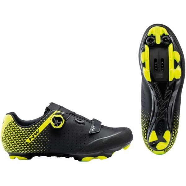 Northwave Zapatillas Origin Plus 2 Negra Amarilla Fluo