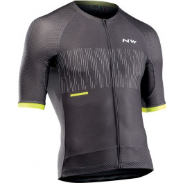 Northwave Maillots M/c Storm Air Antracita-amarillo