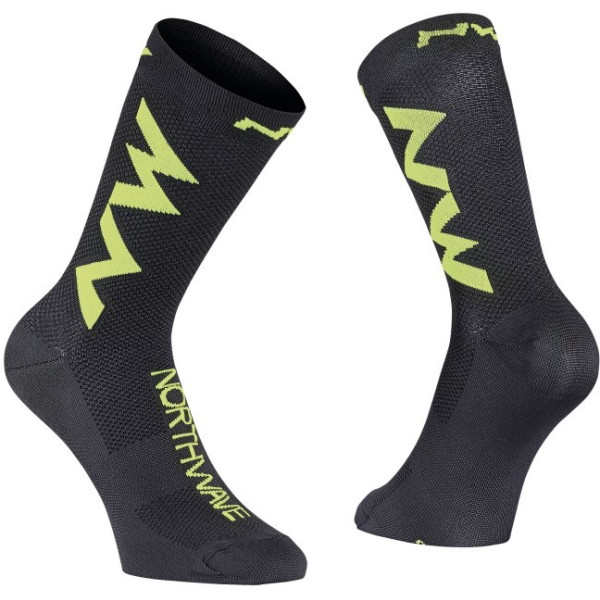 Northwave Calcetines Extreme Air Negro-lima Fluo