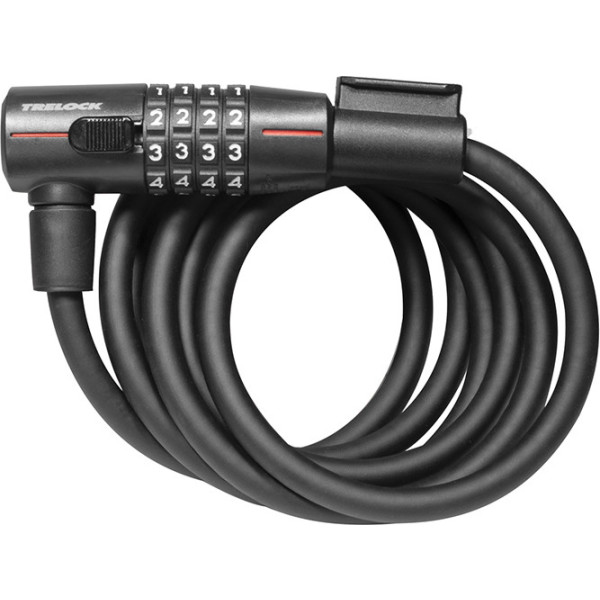 Trelock Cadenas à combinaison pour câble Sk 210 180 Cm - 10 Mm Noir