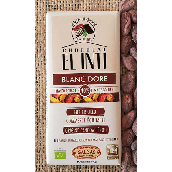 Het Goud Van De Andes Witte Chocolade 40% Cacao 100 Gr