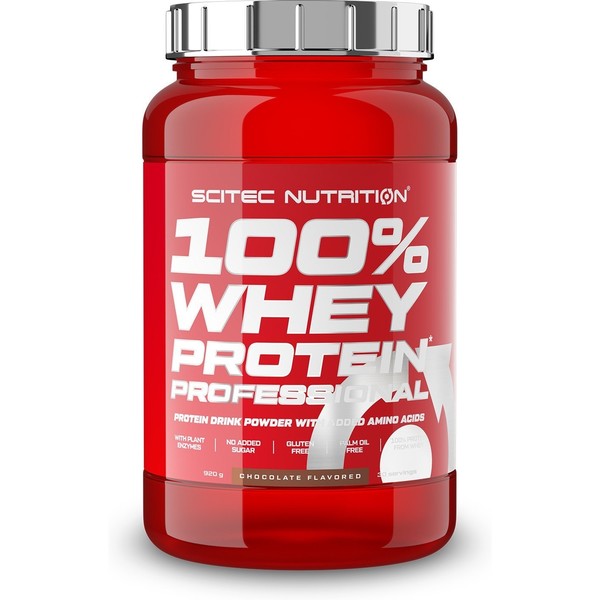 Scitec Nutrition 100% Whey Protein Professional 920 Gr - Verbeterde formule zonder gluten of suikers