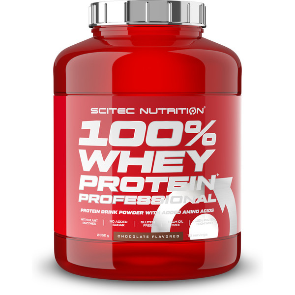 Scitec Nutrition 100% Whey Protein Professional 2,35 Kg - Verbeterde formule zonder gluten of suikers