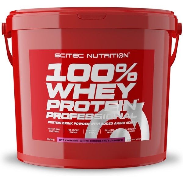 Scitec Nutrition 100% Whey Protein Professional 5 Kg - Fórmula Mejorada Sin Gluten Ni Azúcares