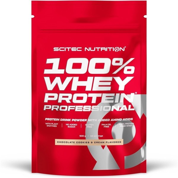 Scitec Nutrition 100% Whey Protein Professional 500 Gr - Fórmula Mejorada Sin Gluten Ni Azúcares
