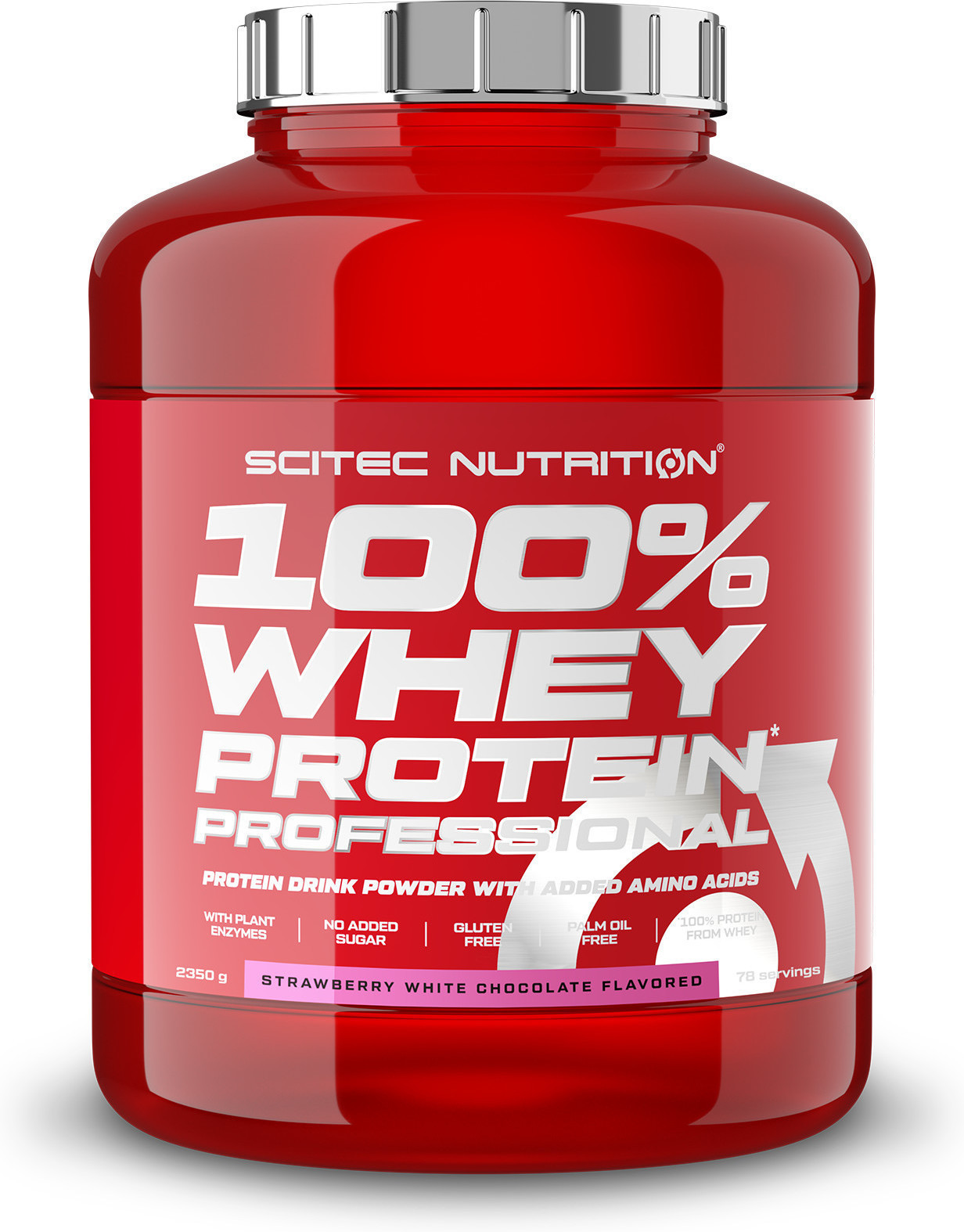 Scitec Nutrition 100% Whey Protein Professional 2.35 Kg - FÃ³rmula Mejorada Sin Gluten Ni AzÃºcares Sabor Fresa-Chocolate Blanco-image