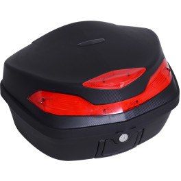 Homcom Baúl De Moto Universal 48l Con Llaves Y Accesorios Topcase Para Casco Moto Caja De Motocicleta Ciclomotores Scooter