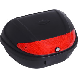 Homcom Baúl De Moto Para Casco 52l Con Llaves Y Accesorios Topcase Universal Para Motocicleta Ciclomotores Scooter 595x435x31cm