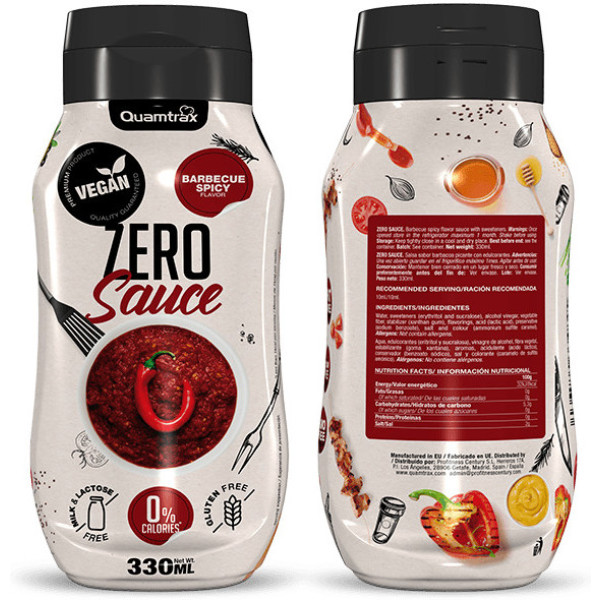 Quamtrax Zero Spicy Barbecue-Sauce 330 ml